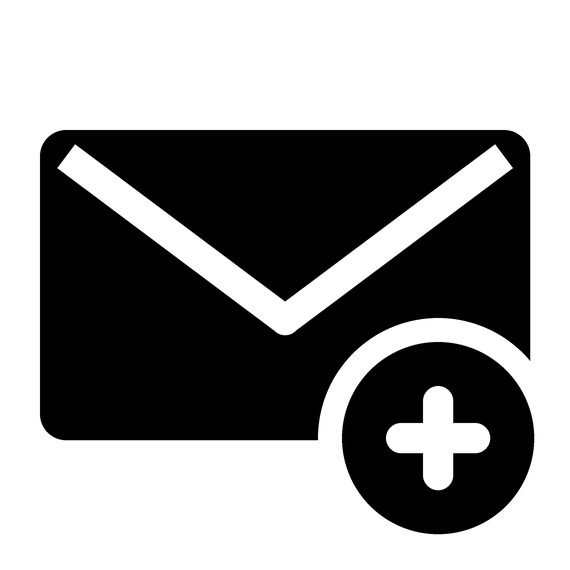 icon of an envelope with a plus sign